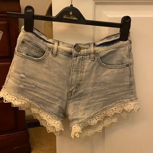 Size 24 free people light wash shorts